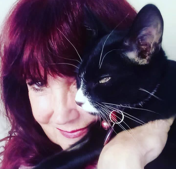 Sharee and a gorgeous black cat